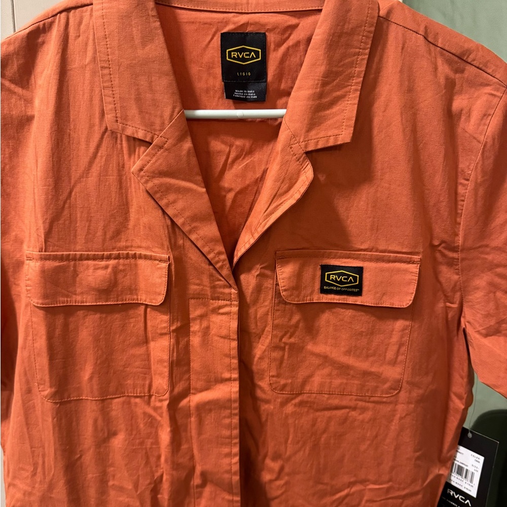 RVCA Recession Women's Orange Jumpsuit - Picture 9 of 9
